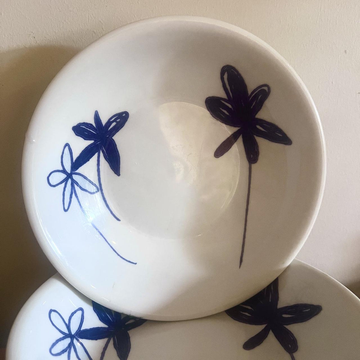2000 Royal Doulton Flowers Café Side Plates Set of 4
