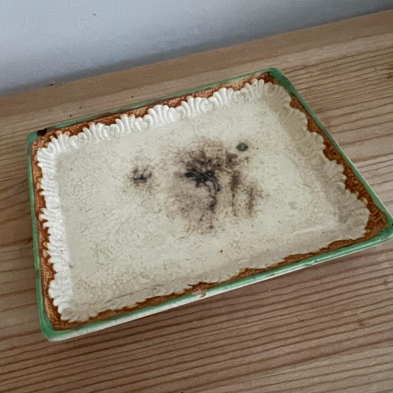 1950s Japanese Ironstone Wheat Butter Dish