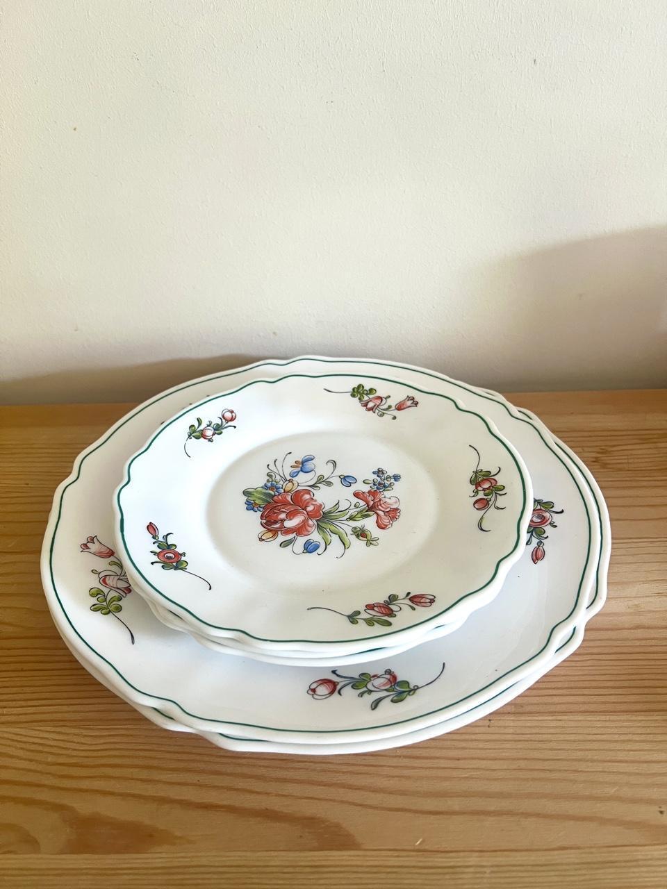 1970s Arcopal France Floral Plates