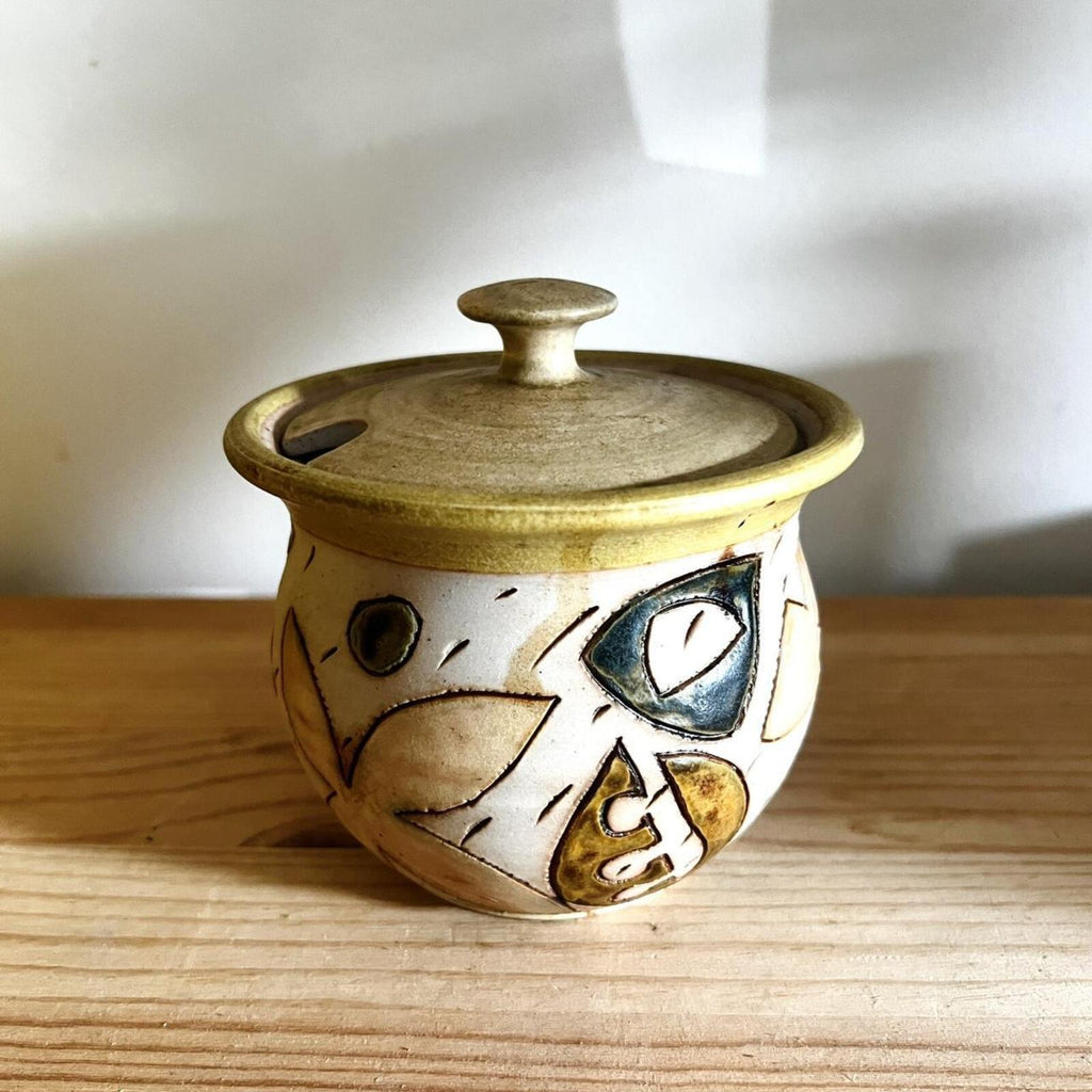 Vintage Studio Pottery Lidded Pot