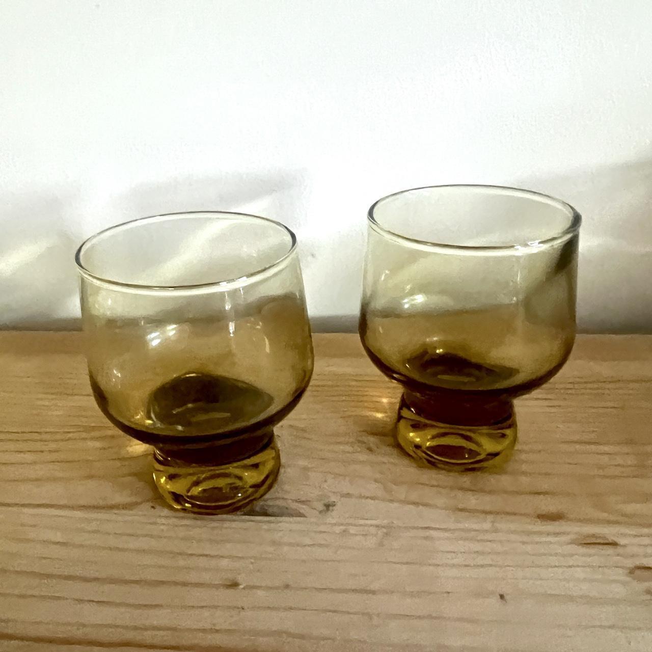 Vintage Kaaru Honeygold Amber Glasses | Set of 4