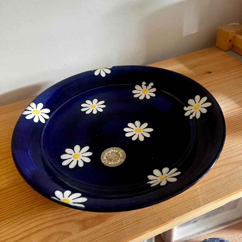 Vintage Christopher Vine Daisy Serving Plate & Bowl Set | Australian Pottery