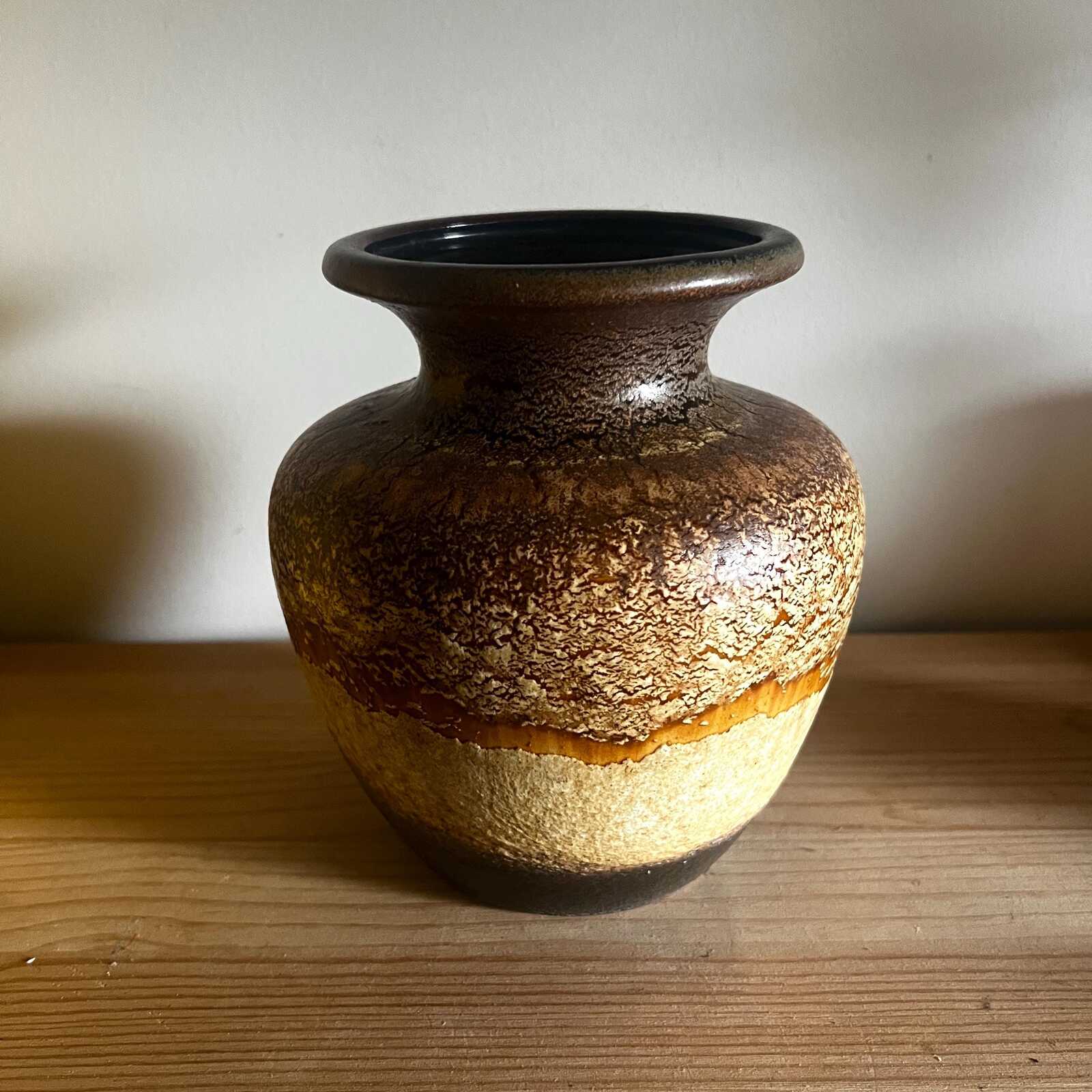 Vintage Scheurich Haro Vase | West German Pottery | Fat Lava Ceramic | Mid Century Modern