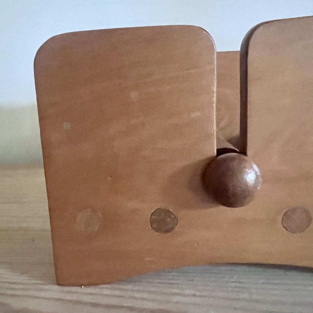 1970s Mid Century Wooden Napkin Holder