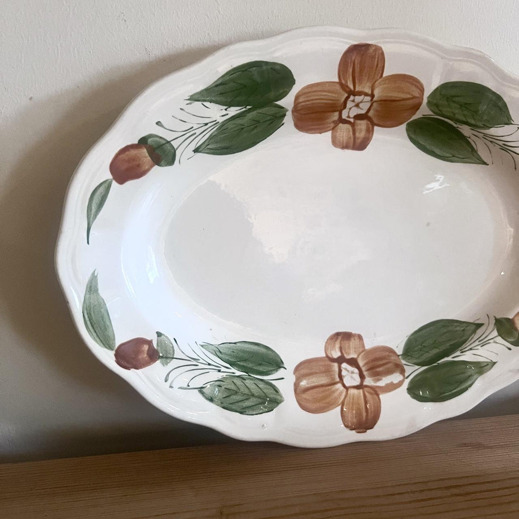 1970s Hand Painted Japanese Ironstone Platter