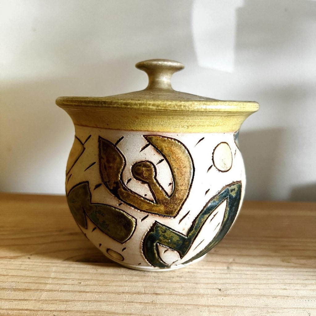 Vintage Studio Pottery Lidded Pot