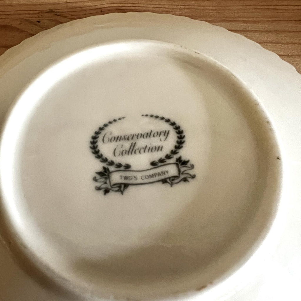 A lovely floral teacup and saucer from the Conservatory Collection by Two’s Company.