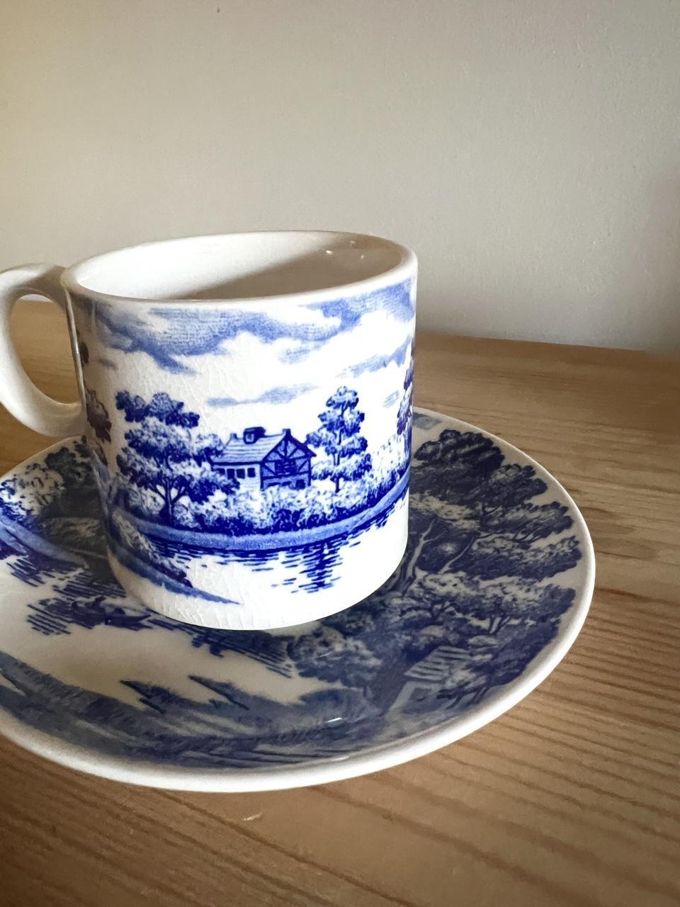 💙 Little Blue Willow Tea Cup & Saucer ☕