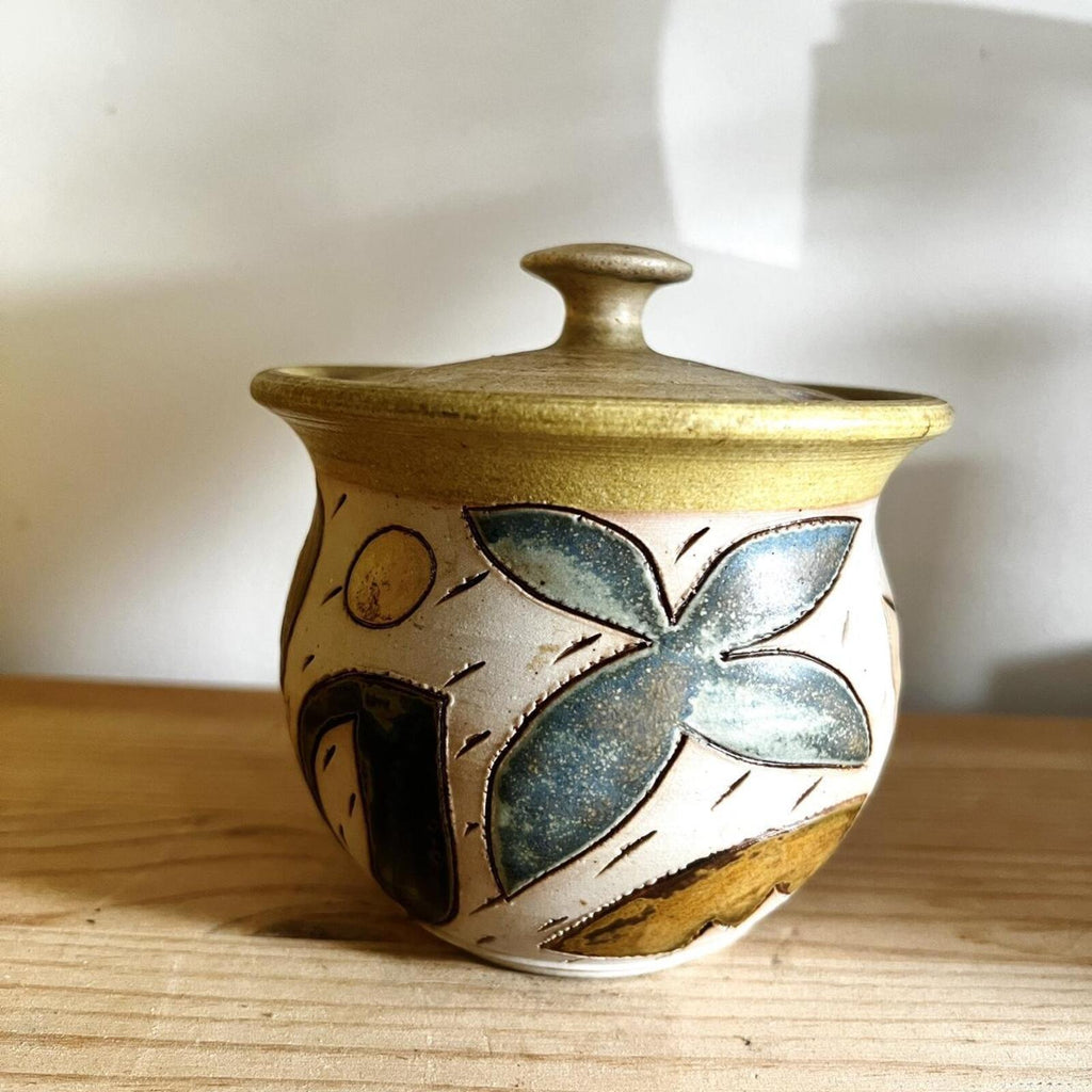 Vintage Studio Pottery Lidded Pot