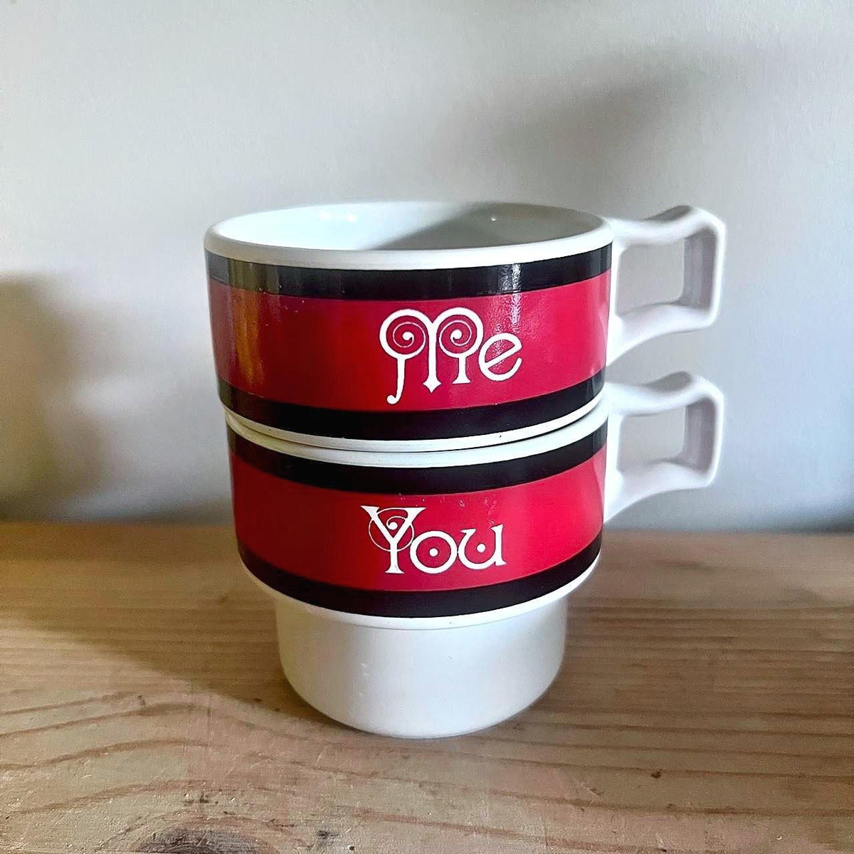 1970s Gempo “Tea for Two” Stackable Mug Set