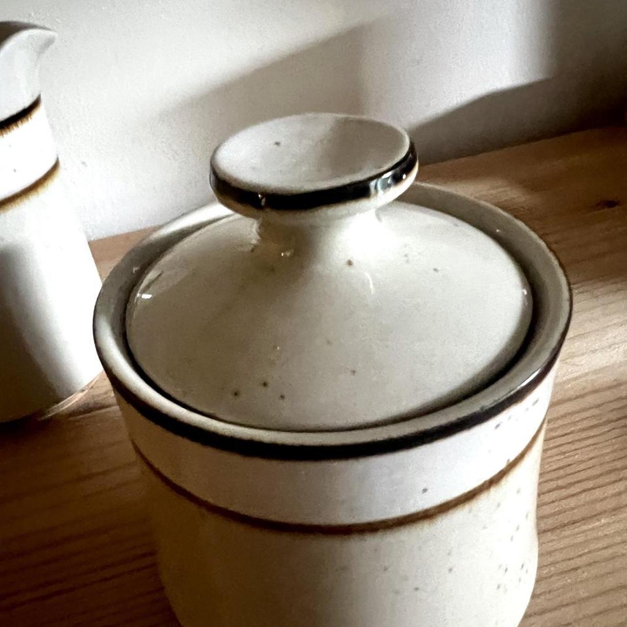 Vintage Rainbow Stoneware Capri Creamer & Sugar Bowl