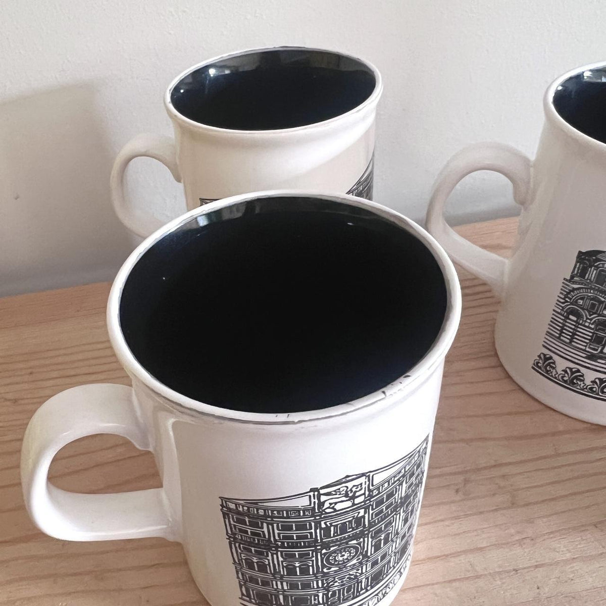 1970s Florence Architecture Mugs Set of 4