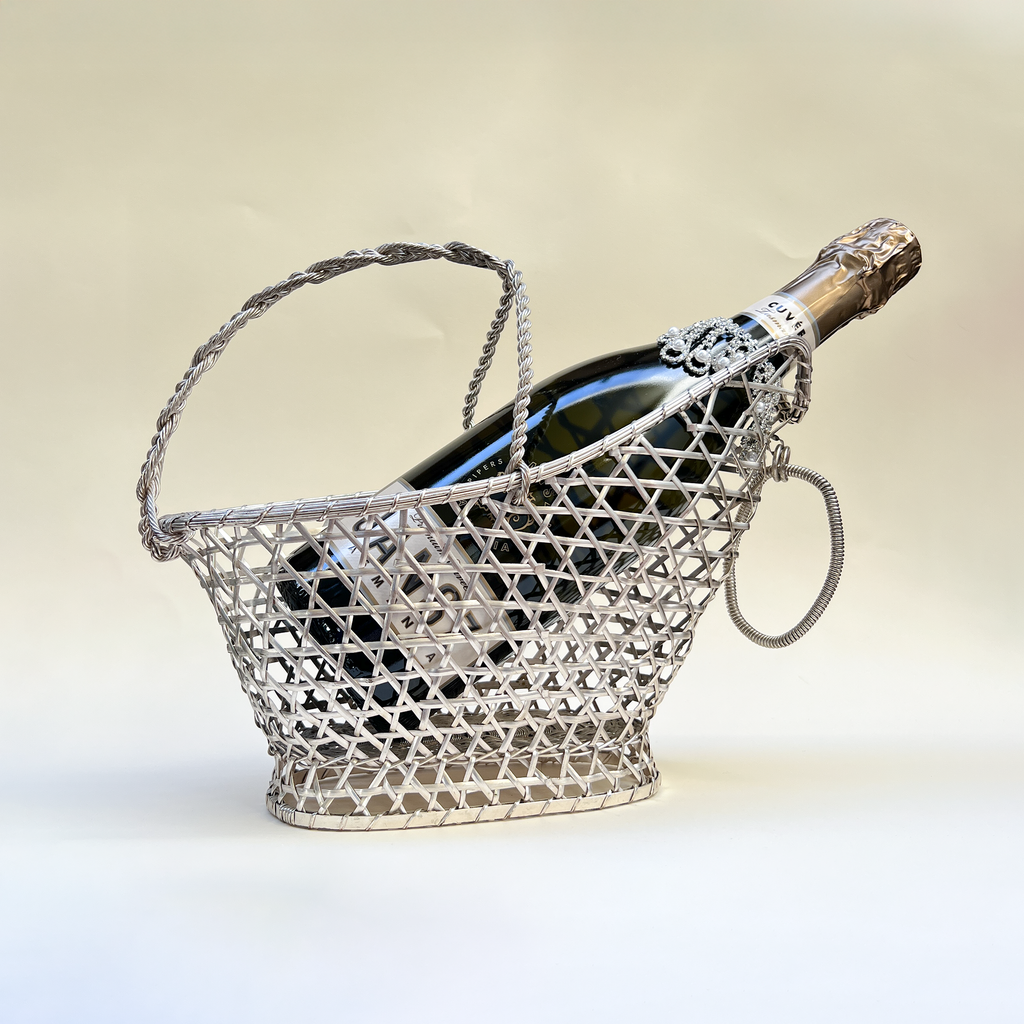 Silver-Plated Wine Basket