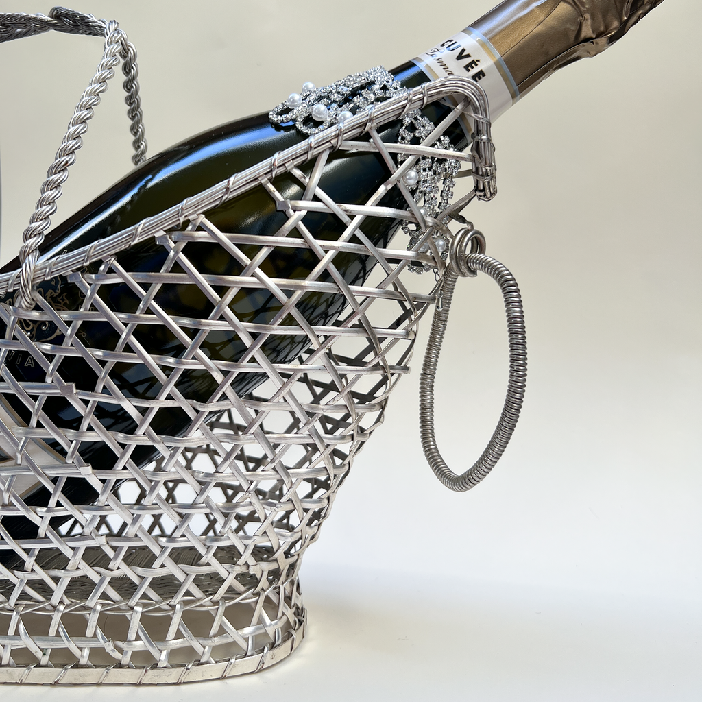 Silver-Plated Wine Basket