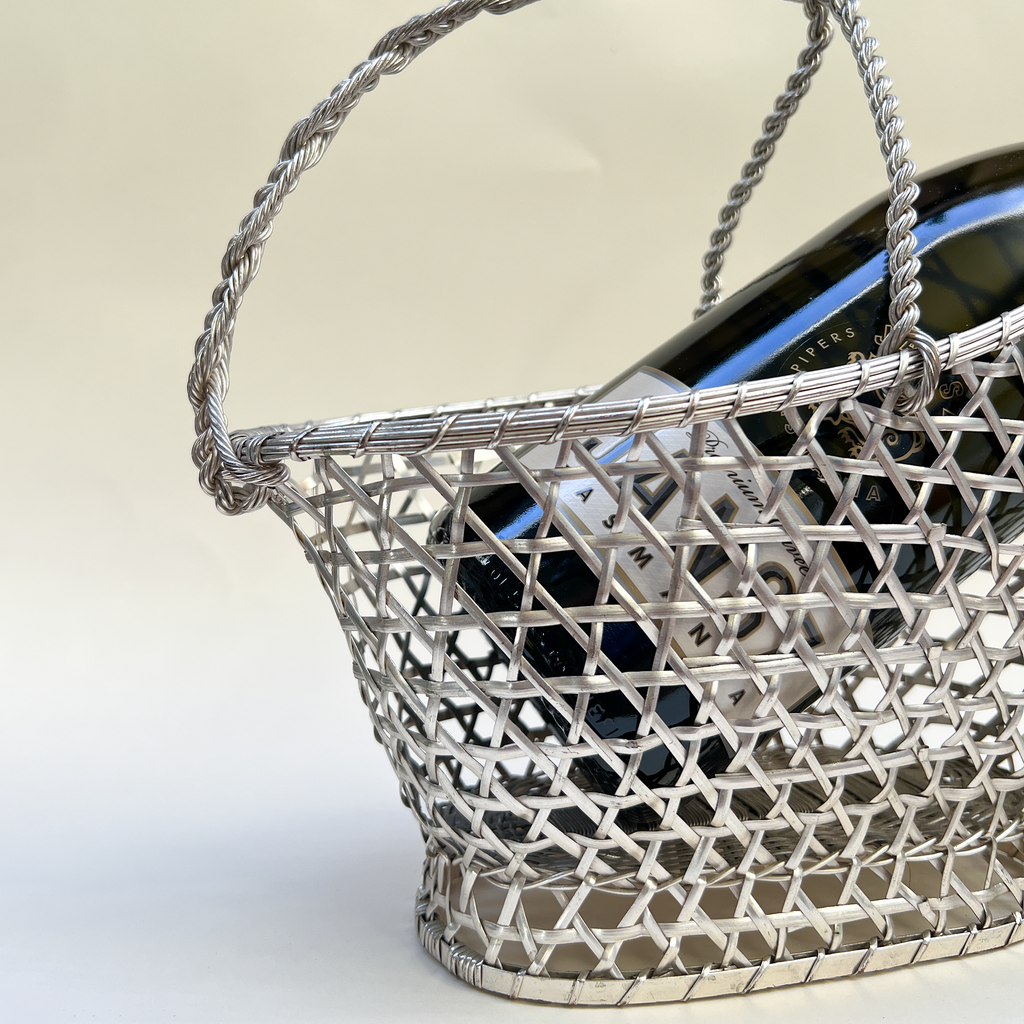 Silver-Plated Wine Basket